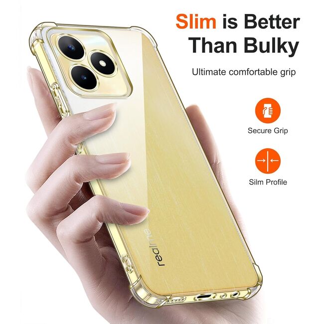 Husa pentru Realme C61, Realme C63 Antishock 1.5 mm, reinforced 4 corners, transparenta