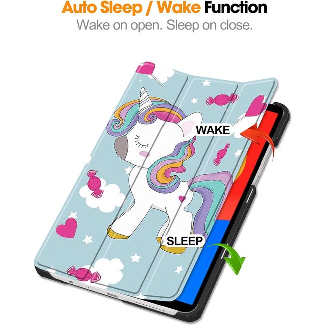 Husa pentru  Xiaomi Redmi Pad SE 8.7 tip stand functie sleep/wake-up, unicorn