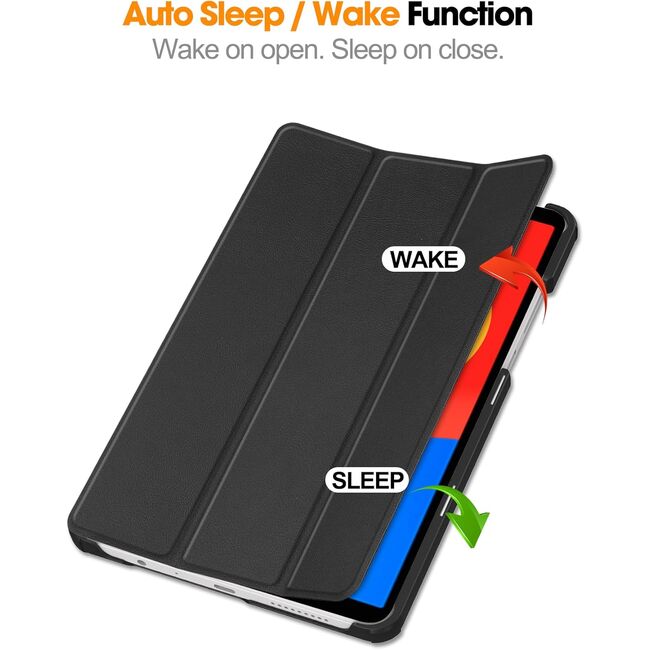 Husa pentru  Xiaomi Redmi Pad SE 8.7 tip stand functie sleep/wake-up, negru
