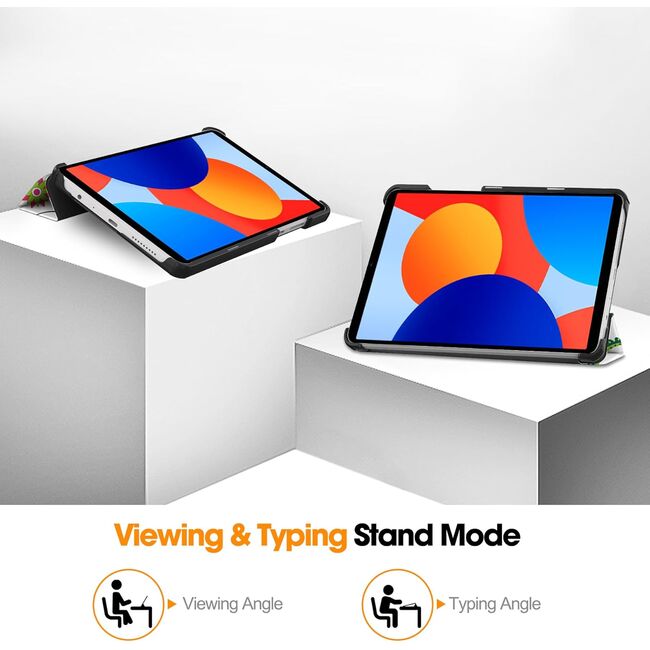 Husa pentru  Xiaomi Redmi Pad SE 8.7 tip stand functie sleep/wake-up, fluturi