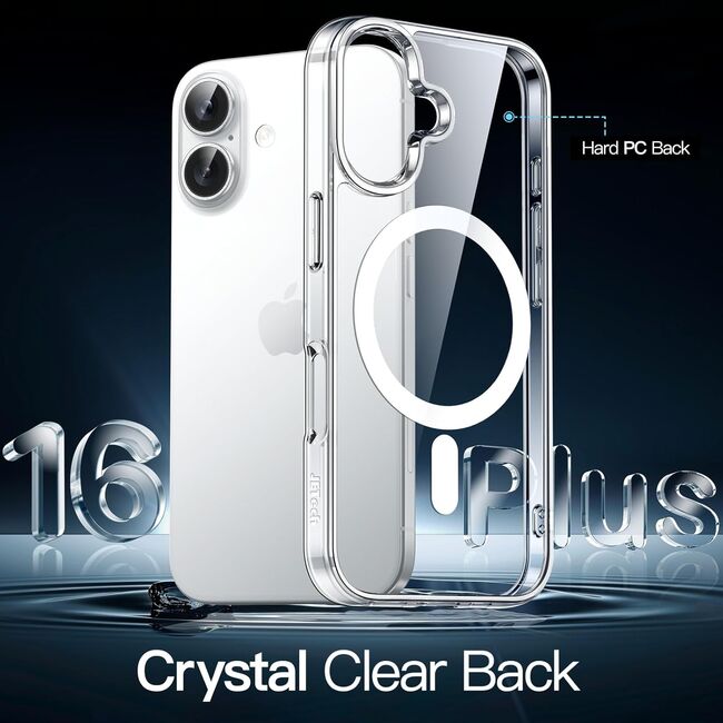 Huse pentru  iPhone 16 Plus cu MagSafe Crystal Clear Back Series - transparent