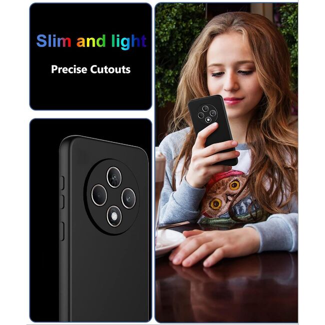 Husa pentru  Oppo Reno 12F, 12FS Liquid Silicone, subțire, captusita cu microfibra, anti amprentă, protectie cameră foto, verde deschis
