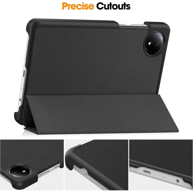 Husa pentru  Xiaomi Redmi Pad SE 8.7 tip stand functie sleep/wake-up, negru
