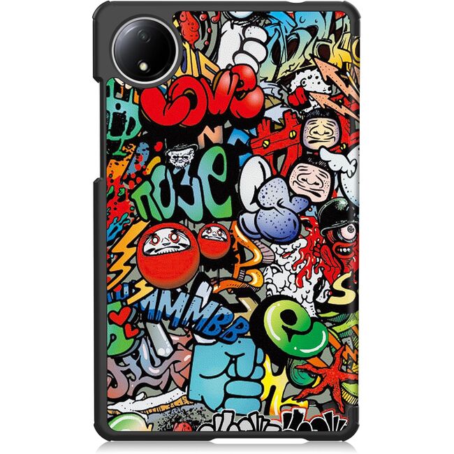 Husa pentru  Xiaomi Redmi Pad SE 8.7 tip stand functie sleep/wake-up, graffiti
