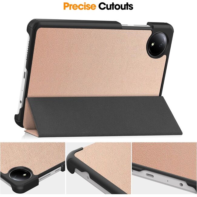 Husa pentru  Xiaomi Redmi Pad SE 8.7 tip stand functie sleep/wake-up, roz