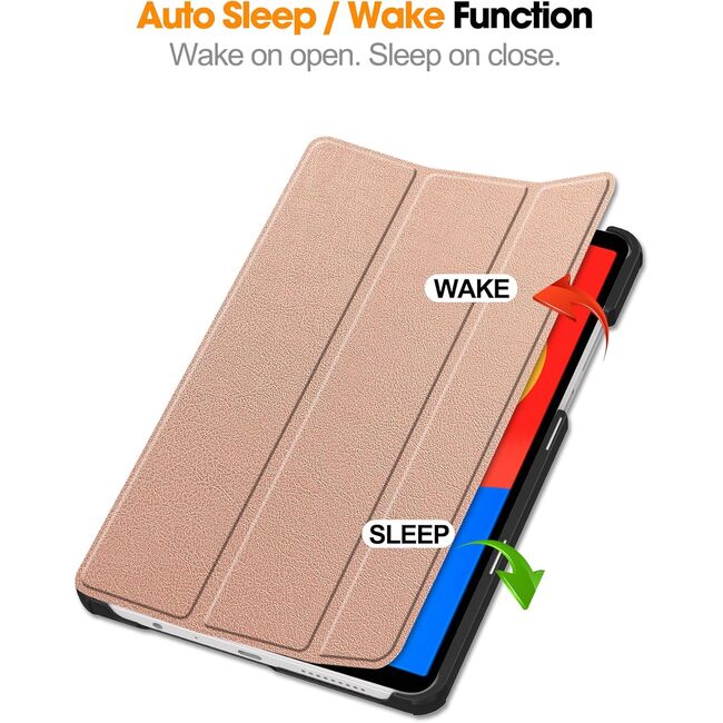 Husa pentru  Xiaomi Redmi Pad SE 8.7 tip stand functie sleep/wake-up, roz
