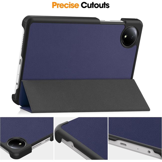 Husa pentru  Xiaomi Redmi Pad SE 8.7 tip stand functie sleep/wake-up, albastru