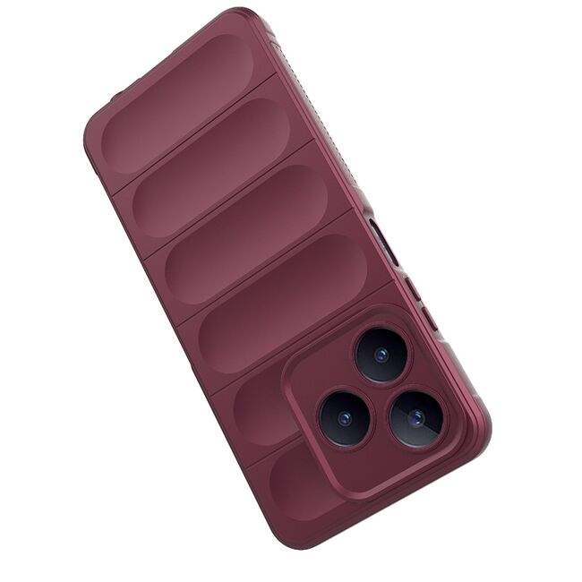 Husa pentru  Realme C61, Realme C63 Liquid Silicone, Microfibre Lining, Non-Slip Airbag Design, bordeaux