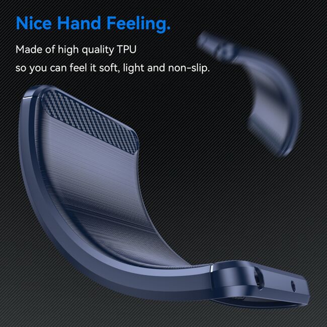 Husa pentru Realme C61, Realme C63 Carbon Liquid Silicone, albastru