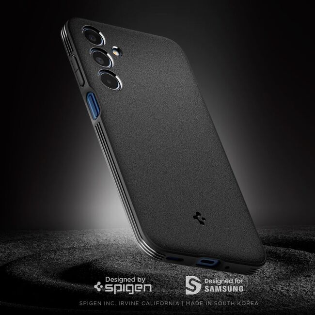 Husa Samsung Galaxy M35 Spigen Essential Sand Blast, negru mat