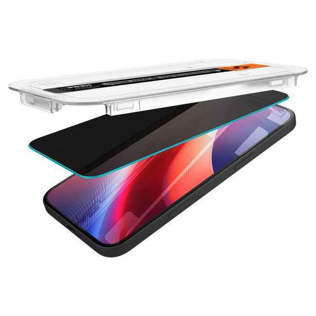 [Pachet 2x] Folie iPhone 16 Spigen Glas.tR EZ Fit, privacy