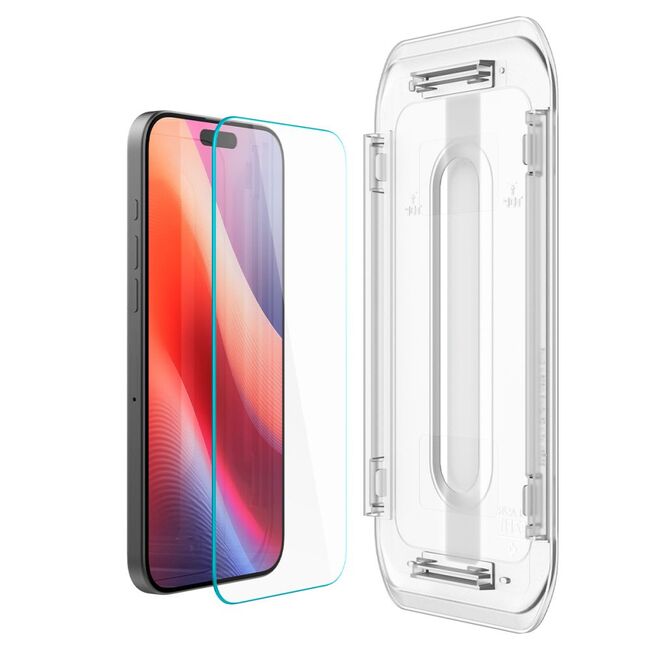 Set 2 x Folie din sticla pentru  iPhone 16 Pro Max cu aplicator Spigen - Glas.tR EZ-FIT HD - clear