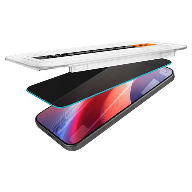 Set 2 x Folie sticla Spigen - glas.tr ez-fit (2 pack) - iphone 16 pro max - privacy