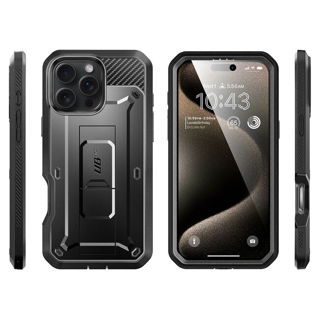 Husa 360 iPhone 16 Pro Supcase Unicorn Beetle Pro, negru