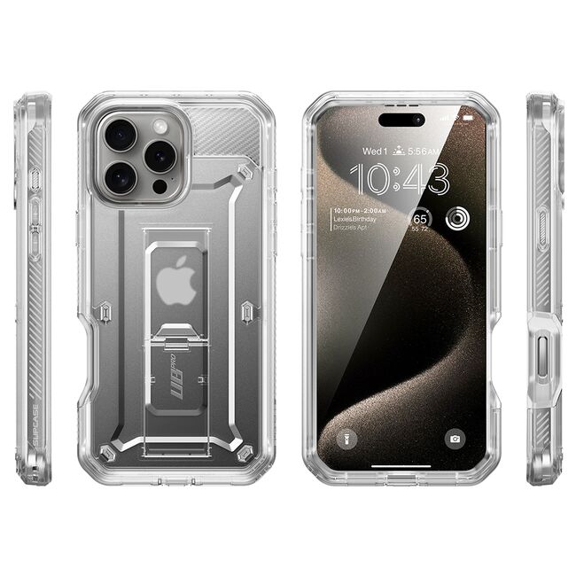 Husa 360 iPhone 16 Pro Max Supcase Unicorn Beetle Pro, transparenta