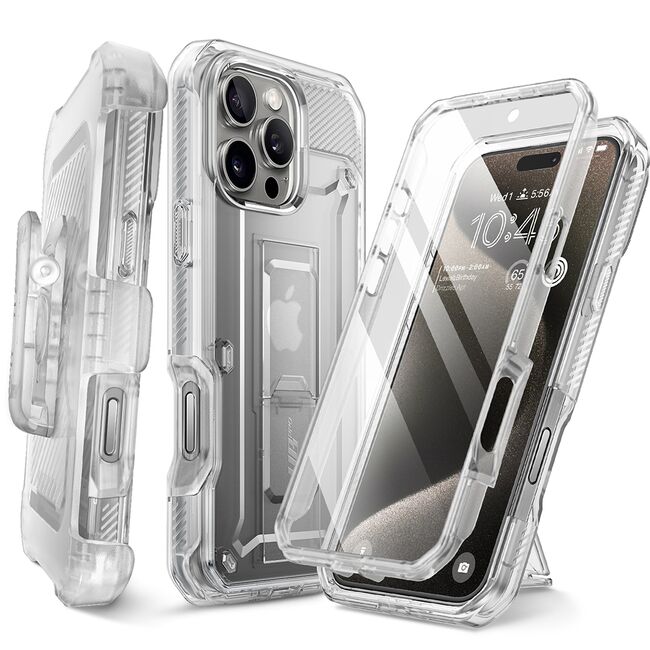 Husa 360 iPhone 16 Pro Max Supcase Unicorn Beetle Pro, transparenta
