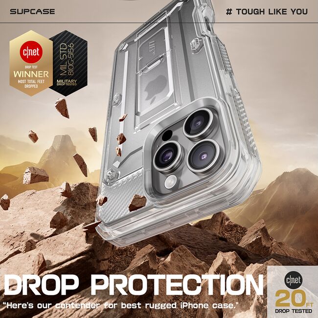 Husa 360 iPhone 16 Pro Max Supcase Unicorn Beetle Pro, transparenta