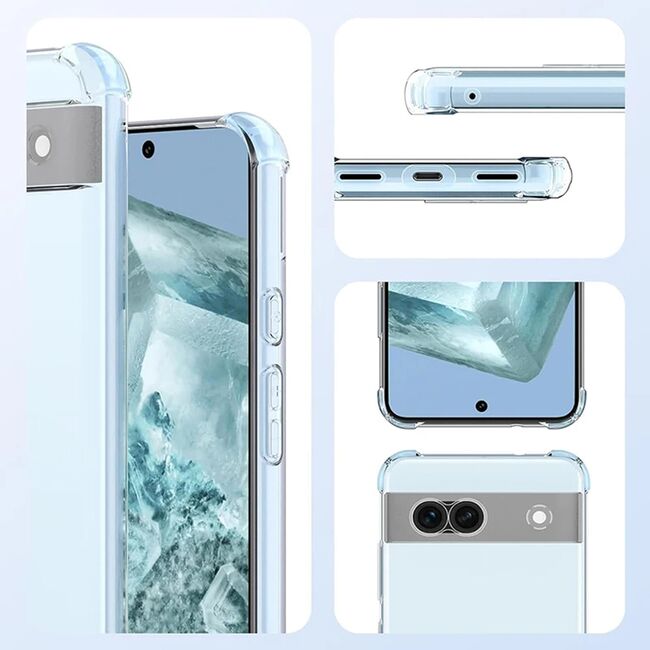 Husa pentru Google Pixel 9, Anti-Shock 1.5mm, cu protectie lentile, transparent