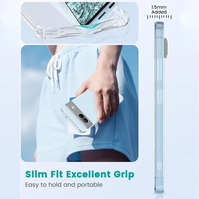 Husa pentru Google Pixel 9, Anti-Shock 1.5mm, cu protectie lentile, transparent