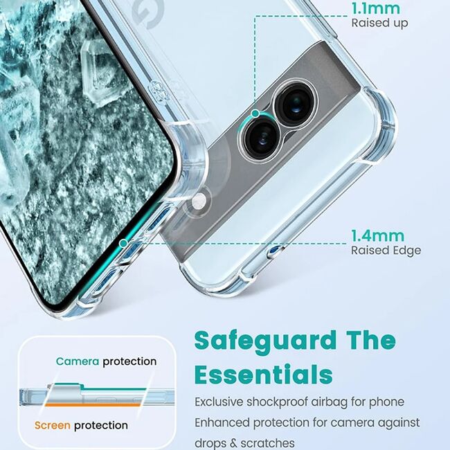 Husa pentru Google Pixel 9, Anti-Shock 1.5mm, cu protectie lentile, transparent