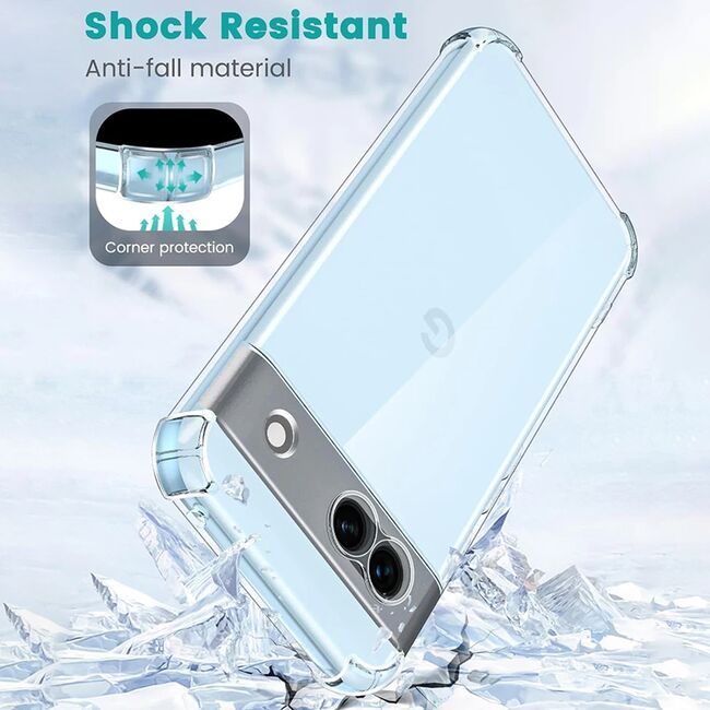 Husa pentru Google Pixel 9, Anti-Shock 1.5mm, cu protectie lentile, transparent