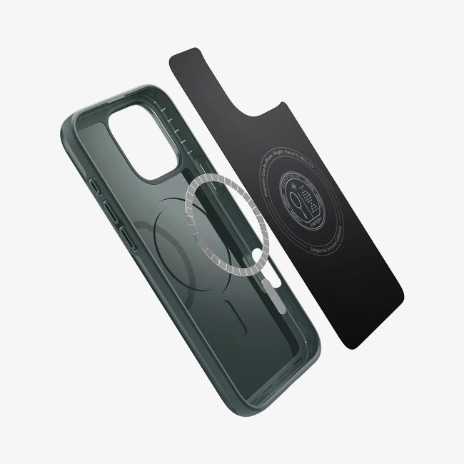 Husa premium pentru  iPhone 16 Pro Spigen thin fit magsafe - verde