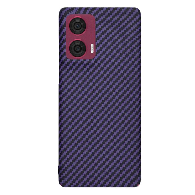 Husa pentru  Motorola Edge 50 Fusion CarbonFiber UltraSlim, Lightweight, mov
