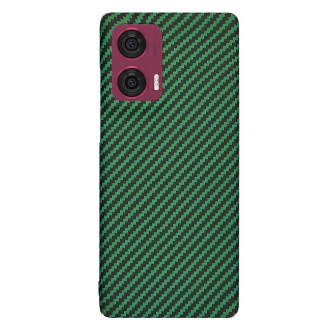 Husa pentru  Motorola Edge 50 Fusion CarbonFiber UltraSlim, Lightweight, verde