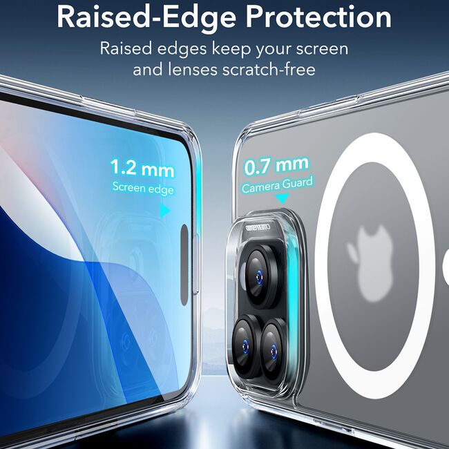 Husa pentru  iPhone 16 Pro Max cu MagSafe Classic Hybrid HaloLock frosted - transparent