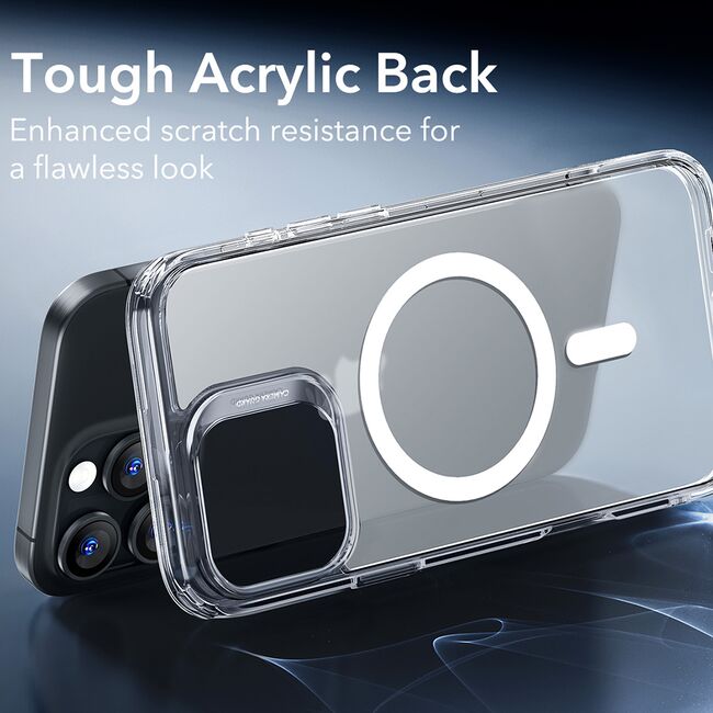 Husa pentru  iPhone 16 Pro Max cu MagSafe Classic Hybrid HaloLock frosted - transparent