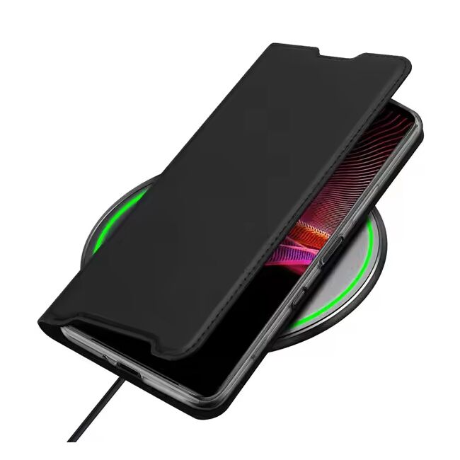 Husa pentru iPhone 16 tip carte BookFlip, inchidere magnetica, negru