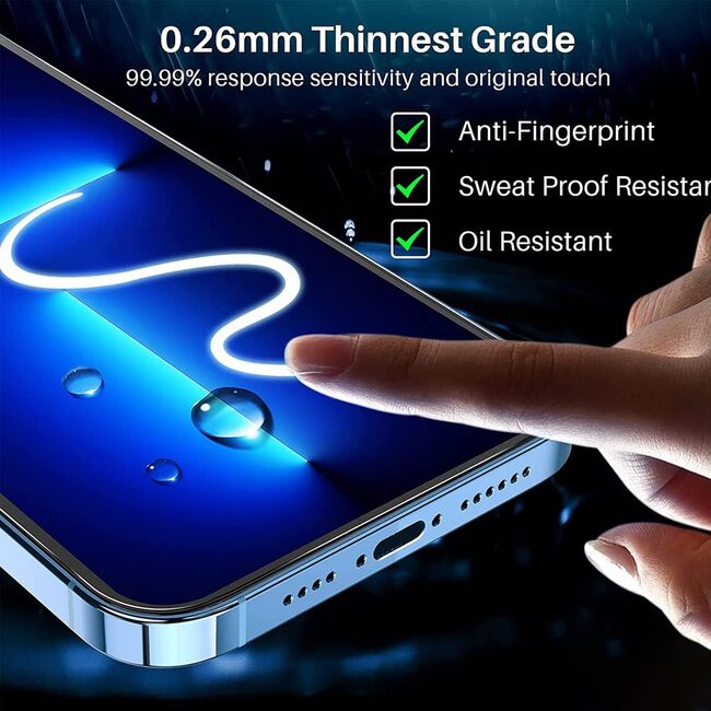 Folie sticla pentru iPhone 16 Plus 111d Full Cover / Full Glue tempered glass - margini negre