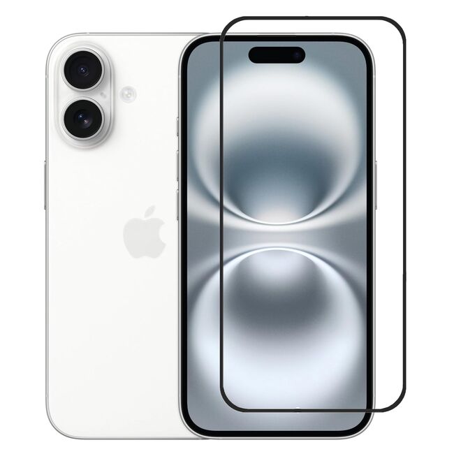 Folie sticla pentru iPhone 16 Plus 111d Full Cover / Full Glue tempered glass - margini negre