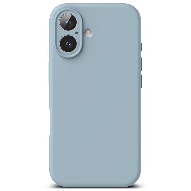 Husa premium pentru  iPhone 16 Silicone Magnetic compatibila MagSafe captusita cu microfibra - albastru