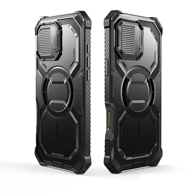 [Pachet 360°] Husa + folie iPhone 16 Pro Max I-Blason Armorbox, negru