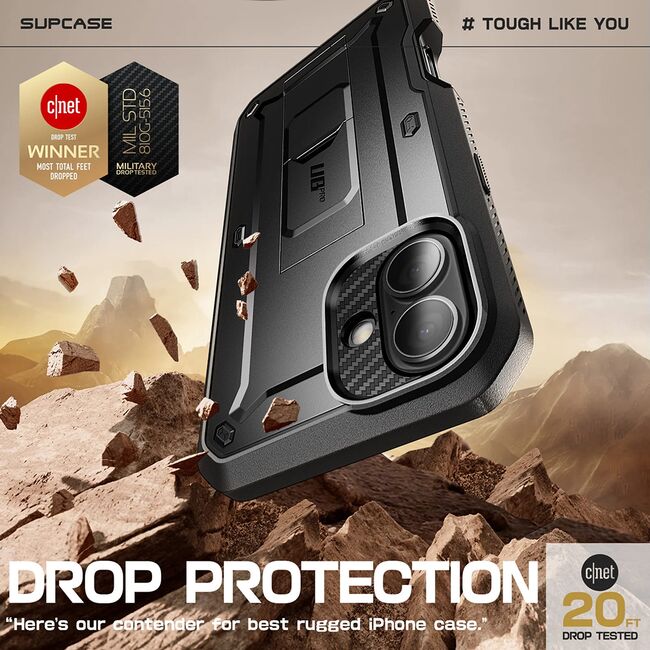 Husa iPhone 16 Supcase Unicorn Beetle Pro, negru