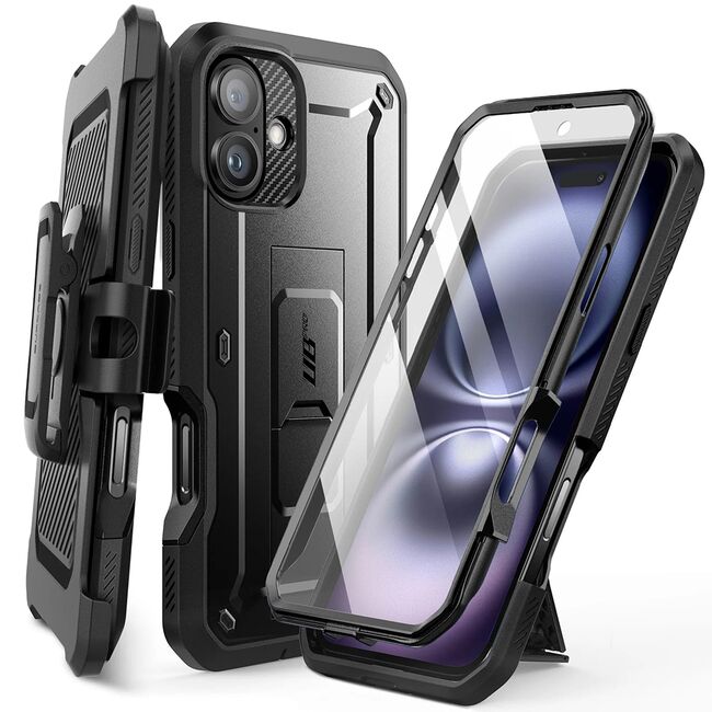 Husa iPhone 16 Supcase Unicorn Beetle Pro, negru