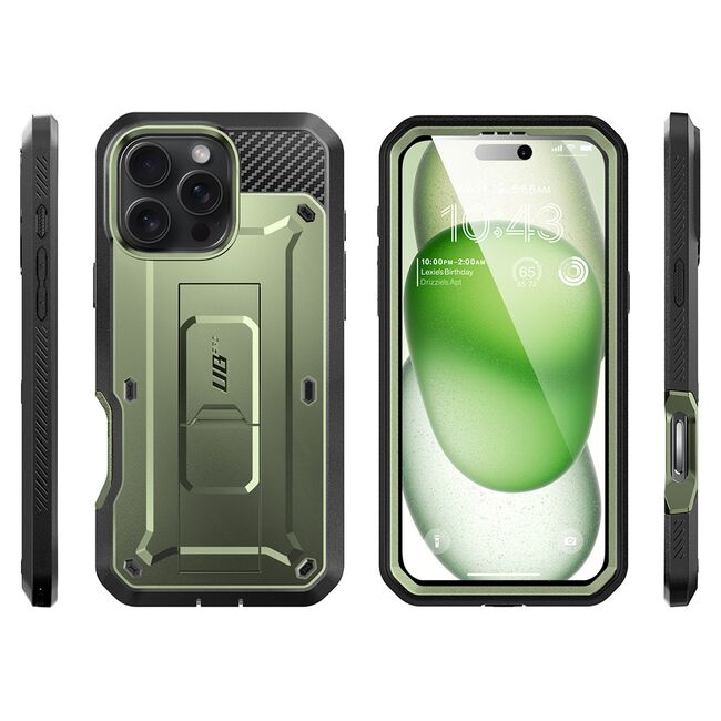 Husa iPhone 16 Pro Supcase Unicorn Beetle Pro, verde