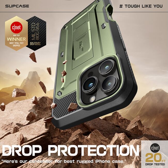 Husa iPhone 16 Pro Supcase Unicorn Beetle Pro, verde