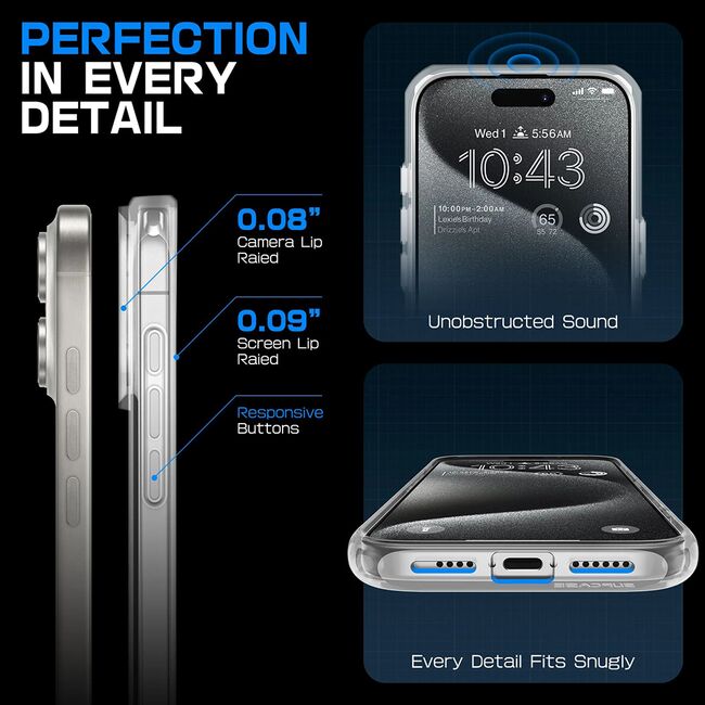 Husa iPhone 16 Supcase Unicorn Beetle Slim Clear MagSafe, transparenta