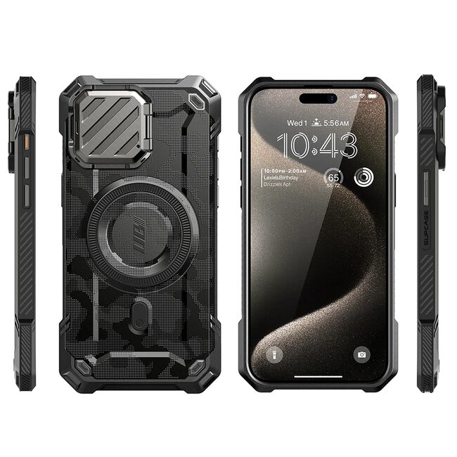Husa iPhone 16 Pro Max Supcase Unicorn Beetle XT MagSafe, gri