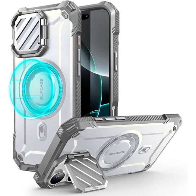 Husa iPhone 16 Pro Max Supcase Unicorn Beetle XT MagSafe, alb