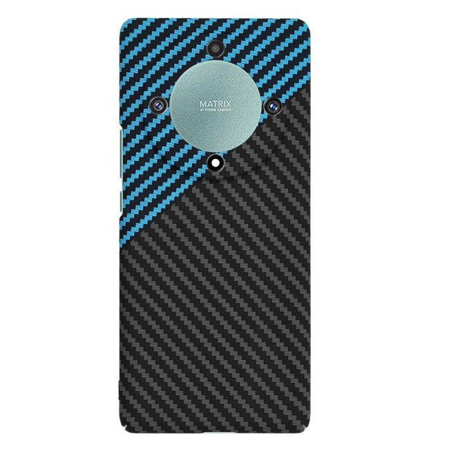 Husa pentru  Honor Magic 5 Lite CarbonFiber UltraSlim, Lightweight, albastru negru
