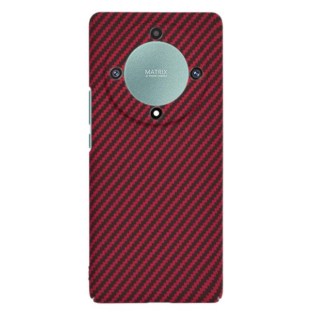Husa pentru  Honor Magic 5 Lite CarbonFiber UltraSlim, Lightweight, rosu
