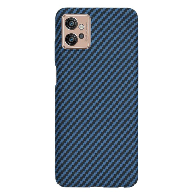 Husa pentru  Motorola Moto G32 CarbonFiber UltraSlim, Lightweight, albastru