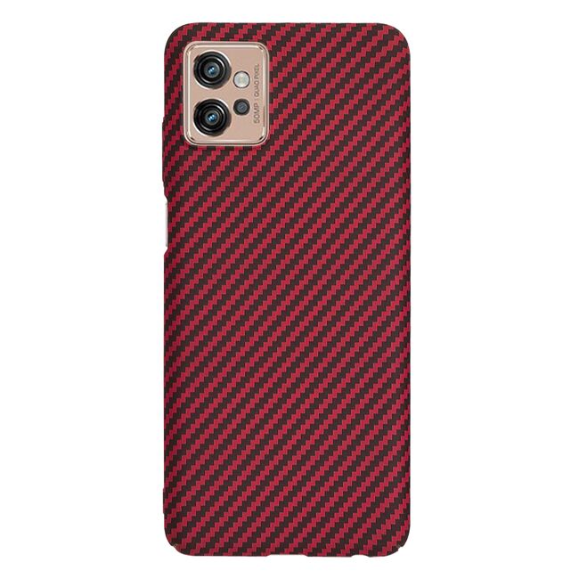 Husa pentru  Motorola Moto G32 CarbonFiber UltraSlim, Lightweight, rosu