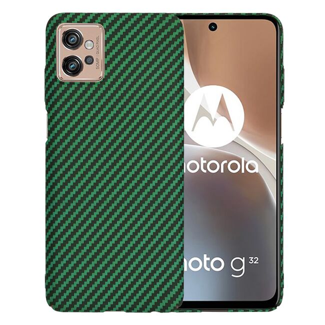 Husa pentru  Motorola Moto G32 CarbonFiber UltraSlim, Lightweight, verde