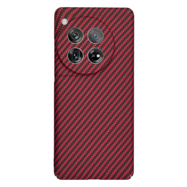 Husa pentru  OnePlus 12 CarbonFiber UltraSlim, Lightweight, rosu