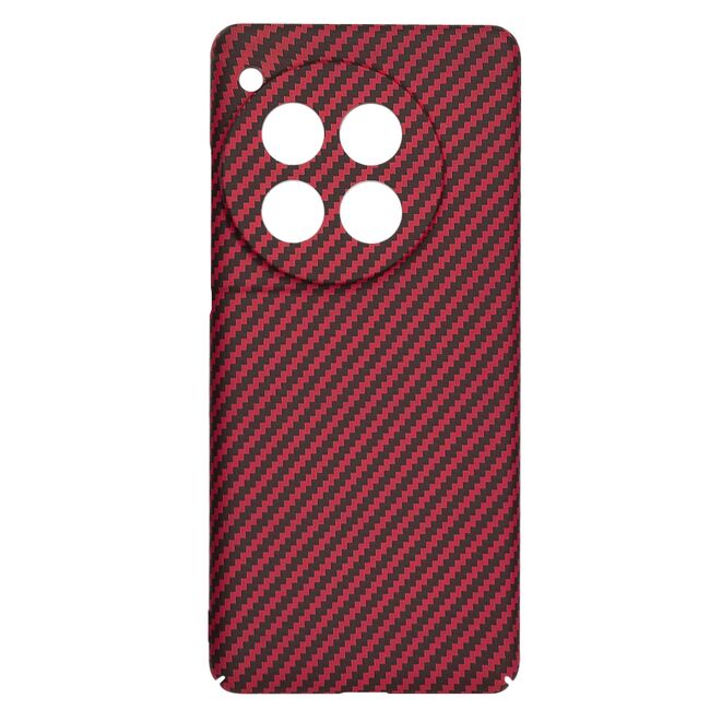 Husa pentru  OnePlus 12 CarbonFiber UltraSlim, Lightweight, rosu