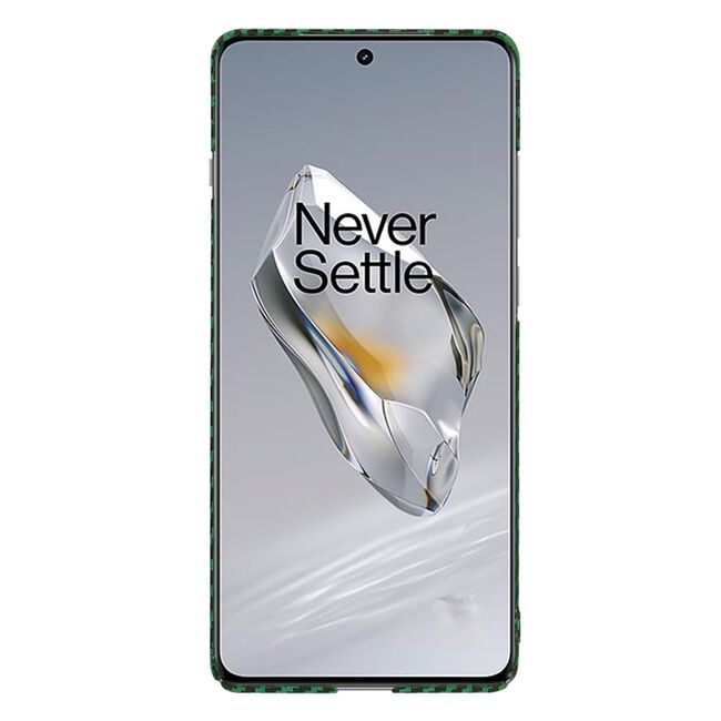 Husa pentru  OnePlus 12 CarbonFiber UltraSlim, Lightweight, verde